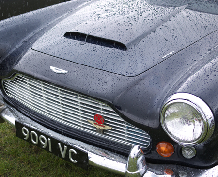 Loading a very wet Aston